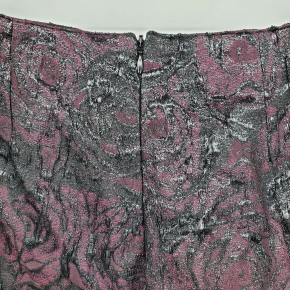 NWT Asos Cropped Wide Leg Purple Jacquard Whimsigoth High Rise Pants Size 14 - Picture 6 of 9